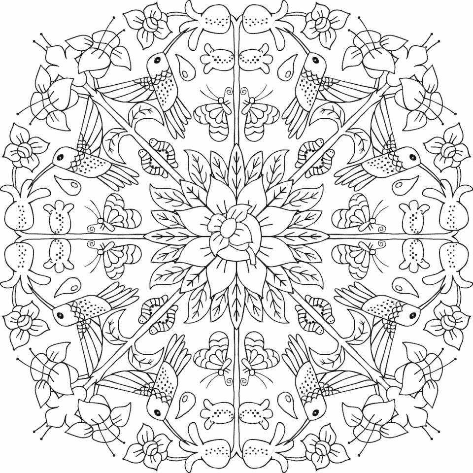 Çocuklar İçin  Yetişkinler için Mandala Boyama Sayfaları 
