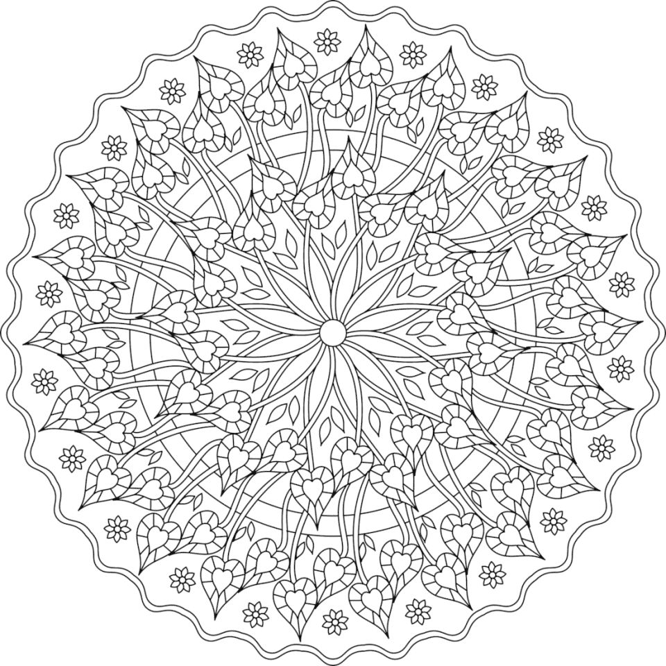 Çocuklar İçin  Yetişkinler için Mandala Boyama Sayfaları 