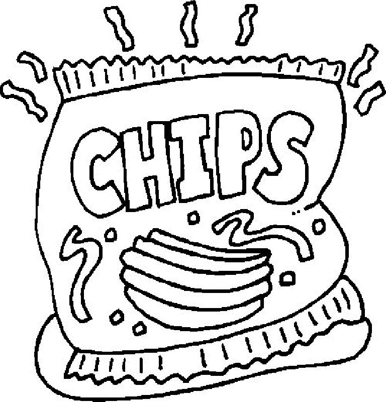 Çocuklar İçin Cips Boyama Sayfaları 
