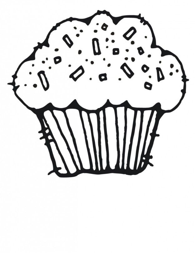 Çocuklar İçin Cup-Cake Boyama Sayfaları 