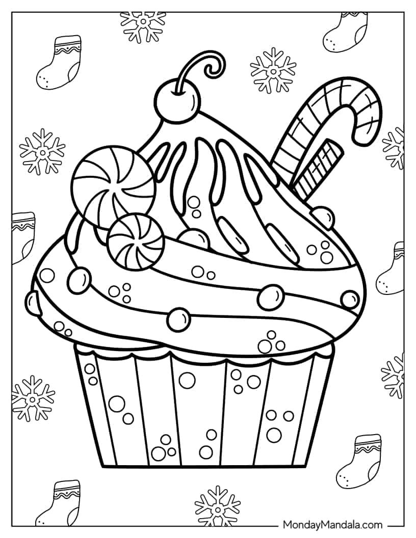 Çocuklar İçin Cup-Cake Boyama Sayfaları 
