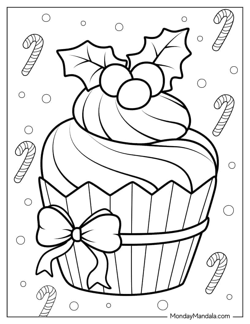 Çocuklar İçin Cup-Cake Boyama Sayfaları 