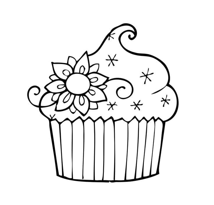 Çocuklar İçin Cup-Cake Boyama Sayfaları 