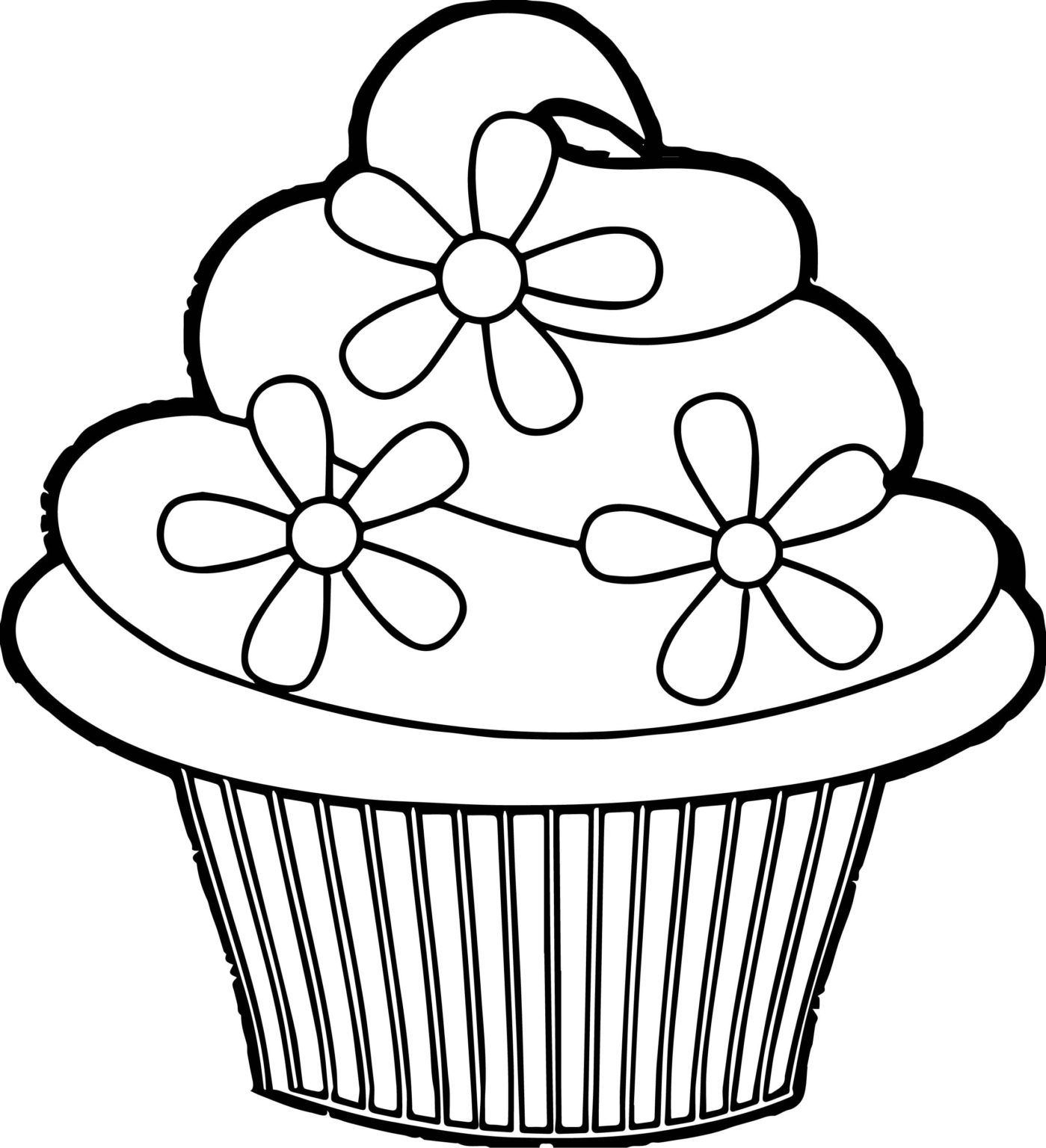 Çocuklar İçin Cup-Cake Boyama Sayfaları 