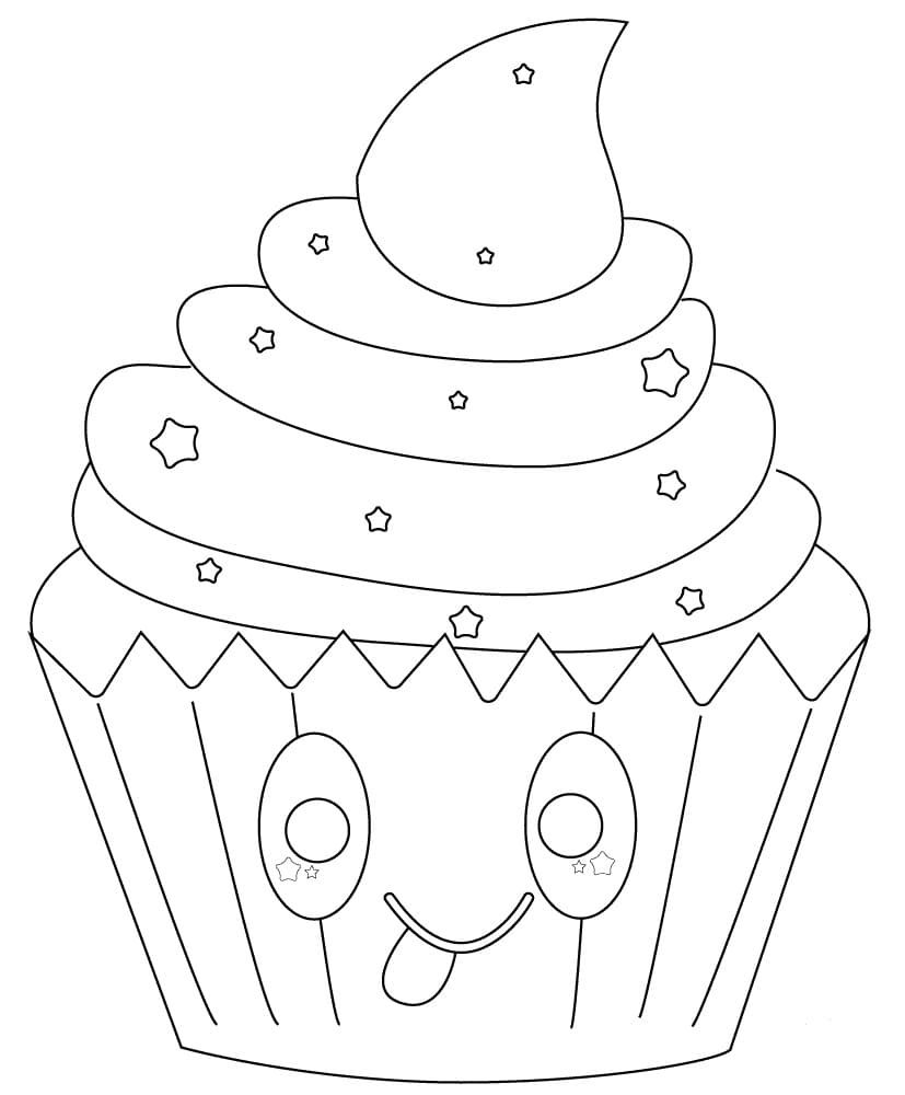 Çocuklar İçin Cup-Cake Boyama Sayfaları 