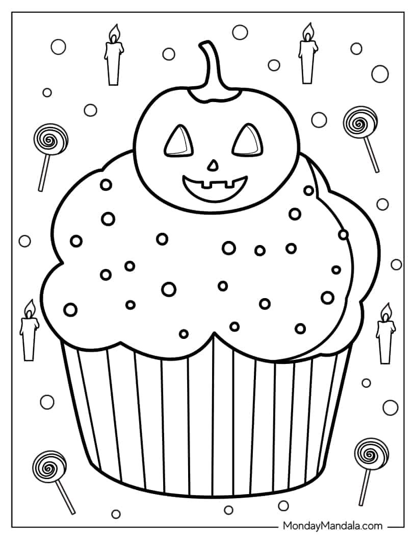 Çocuklar İçin Cup-Cake Boyama Sayfaları 