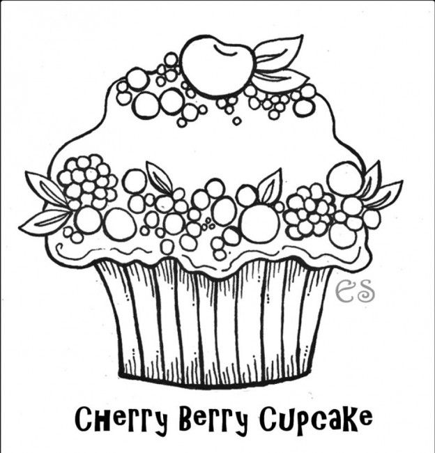 Çocuklar İçin Cup-Cake Boyama Sayfaları 