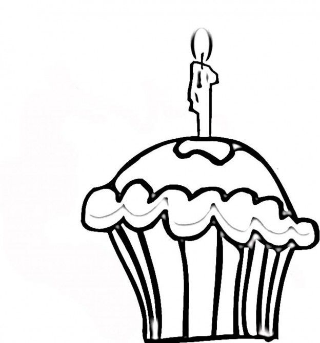 Çocuklar İçin Cup-Cake Boyama Sayfaları 