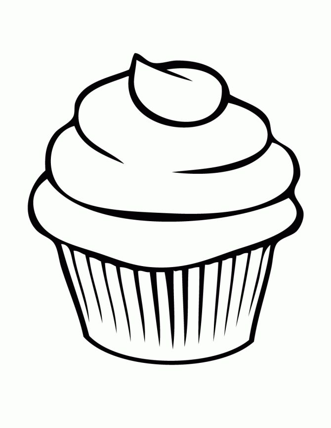 Çocuklar İçin Cup-Cake Boyama Sayfaları 