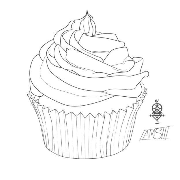 Çocuklar İçin Cup-Cake Boyama Sayfaları 