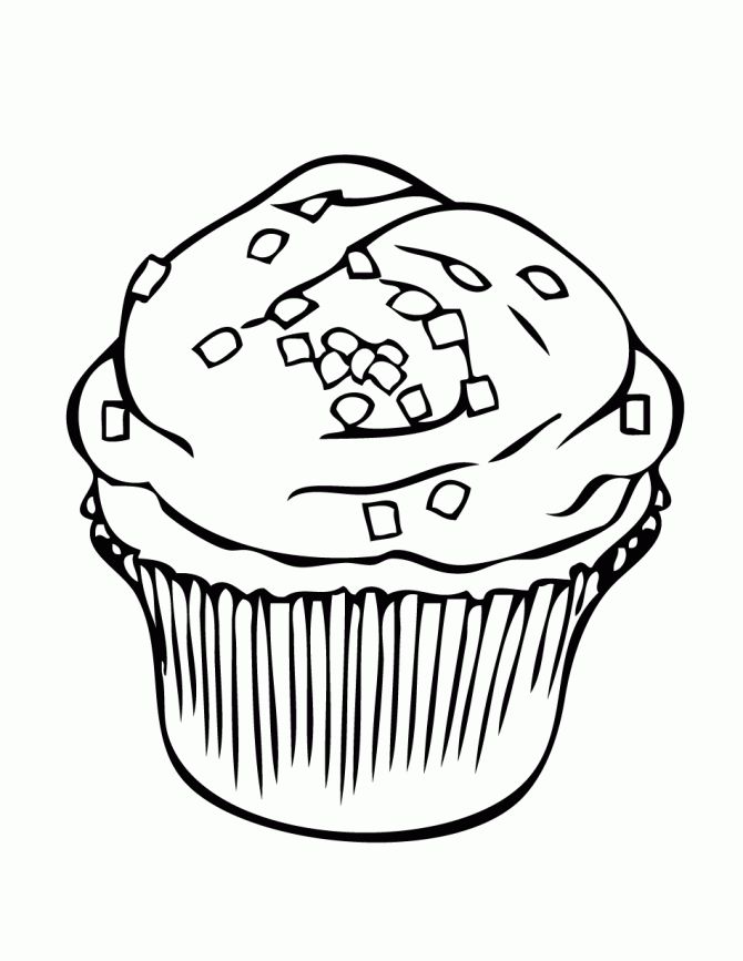 Çocuklar İçin Cup-Cake Boyama Sayfaları 