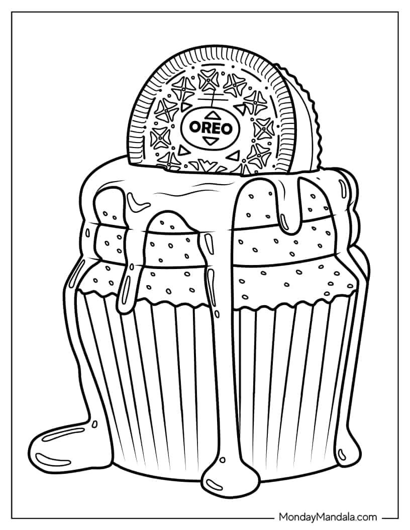 Çocuklar İçin Cup-Cake Boyama Sayfaları 