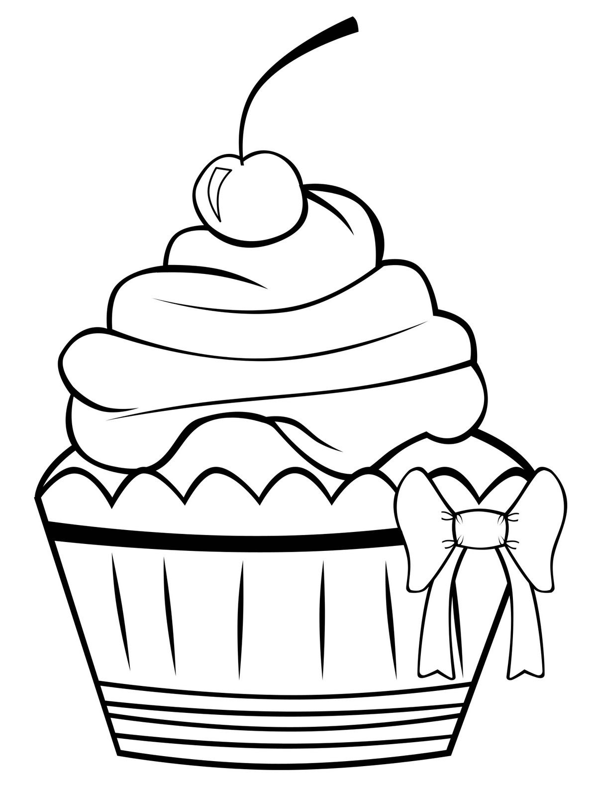 Çocuklar İçin Cup-Cake Boyama Sayfaları 