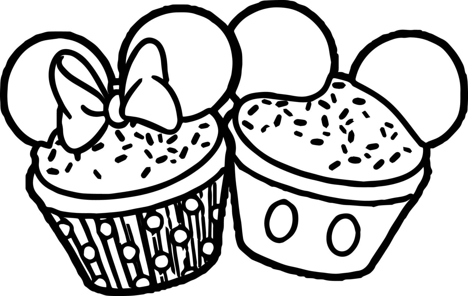Çocuklar İçin Cup-Cake Boyama Sayfaları 