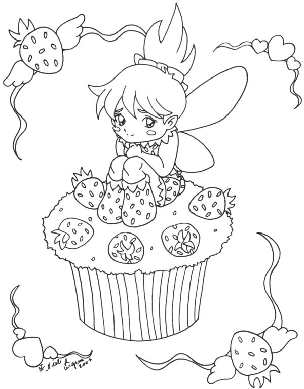 Çocuklar İçin Cup-Cake Boyama Sayfaları 