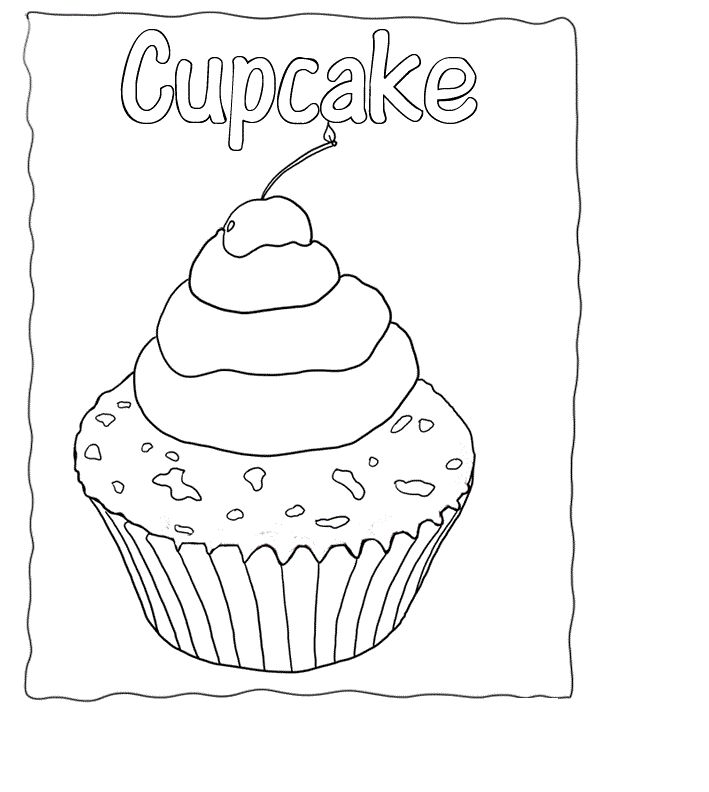 Çocuklar İçin Cup-Cake Boyama Sayfaları 