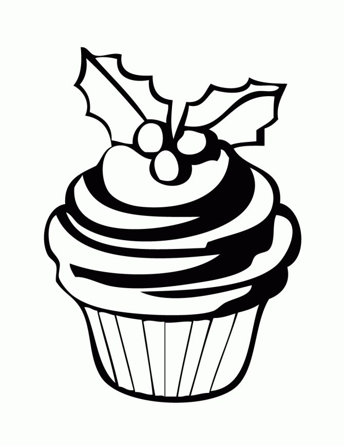 Çocuklar İçin Cup-Cake Boyama Sayfaları 