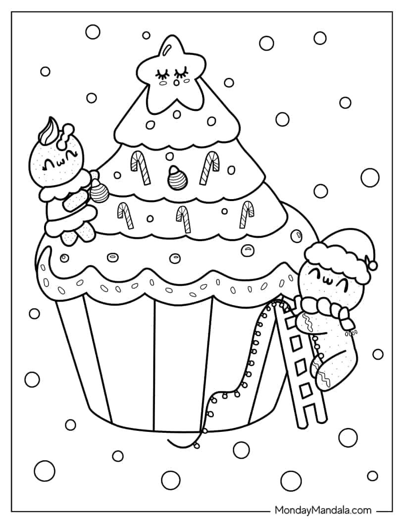 Çocuklar İçin Cup-Cake Boyama Sayfaları 
