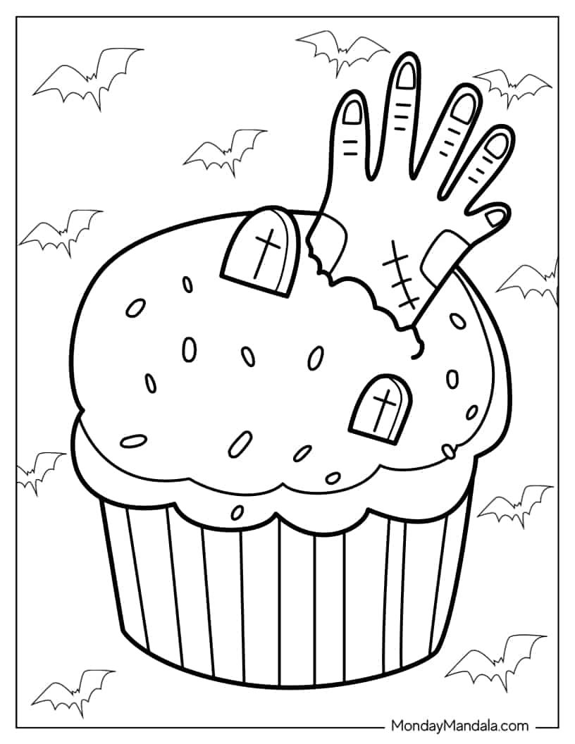 Çocuklar İçin Cup-Cake Boyama Sayfaları 