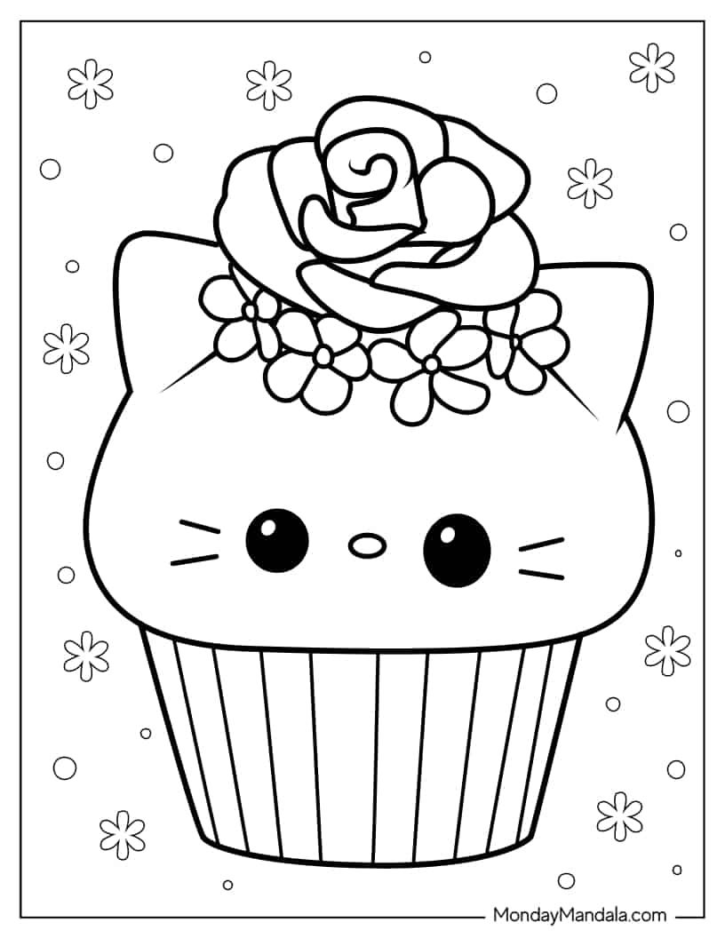 Çocuklar İçin Cup-Cake Boyama Sayfaları 