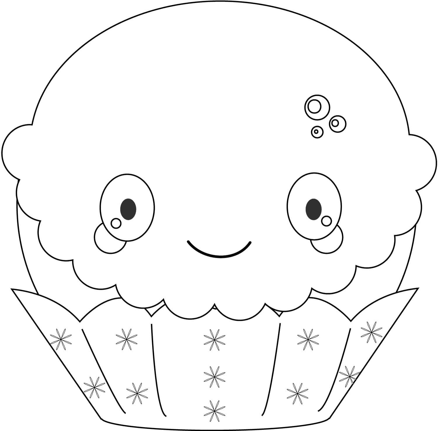 Çocuklar İçin Cup-Cake Boyama Sayfaları 