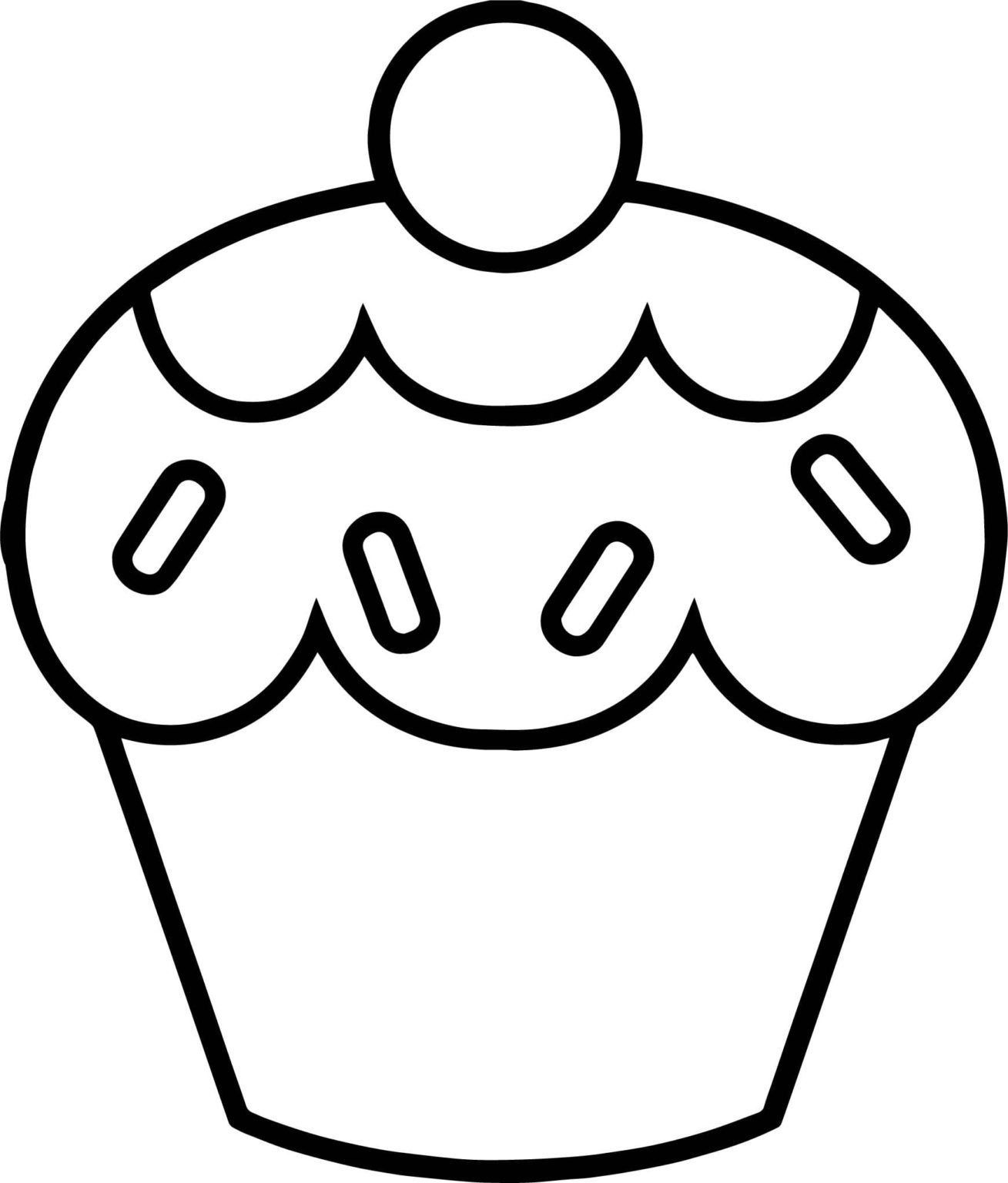 Çocuklar İçin Cup-Cake Boyama Sayfaları 