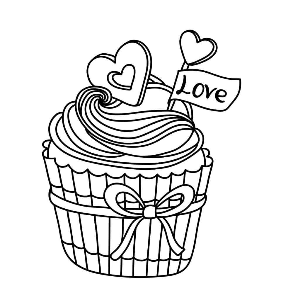 Çocuklar İçin Cup-Cake Boyama Sayfaları 