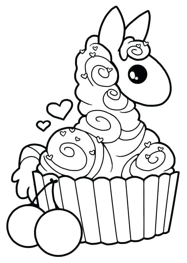 Çocuklar İçin Cup-Cake Boyama Sayfaları 