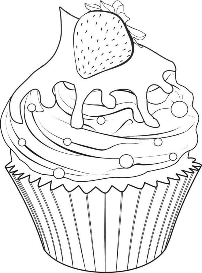 Çocuklar İçin Cup-Cake Boyama Sayfaları 