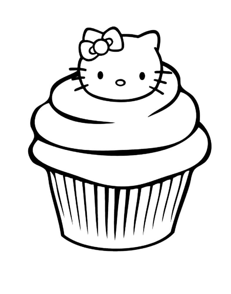 Çocuklar İçin Cup-Cake Boyama Sayfaları 