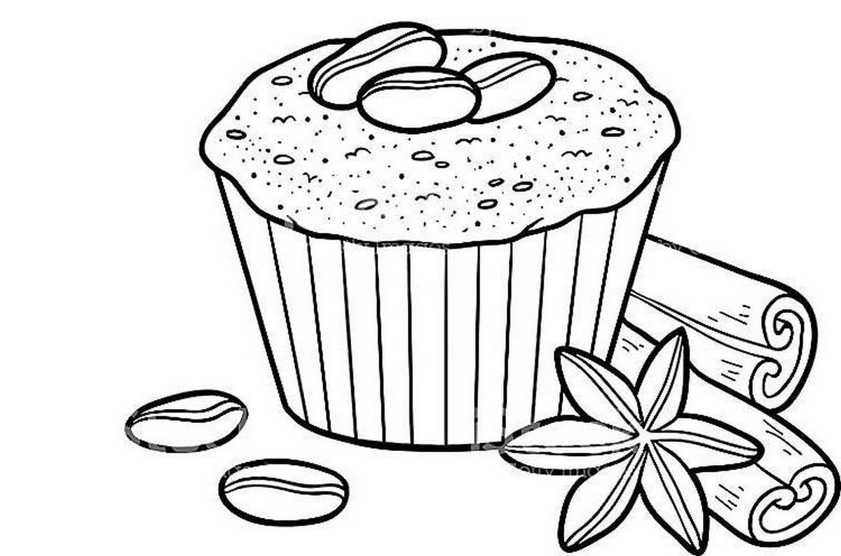 Çocuklar İçin Cup-Cake Boyama Sayfaları 
