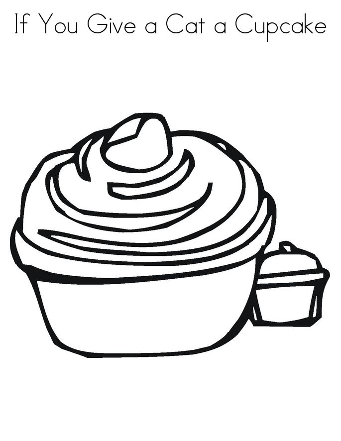 Çocuklar İçin Cup-Cake Boyama Sayfaları 
