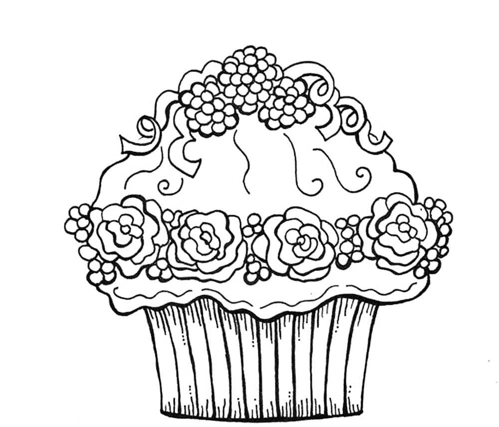 Çocuklar İçin Cup-Cake Boyama Sayfaları 