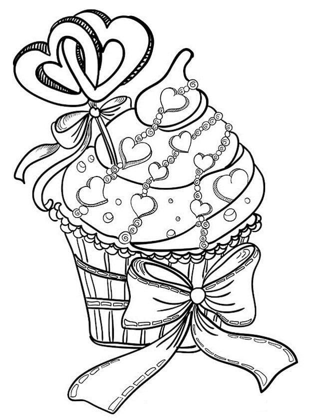 Çocuklar İçin Cup-Cake Boyama Sayfaları 