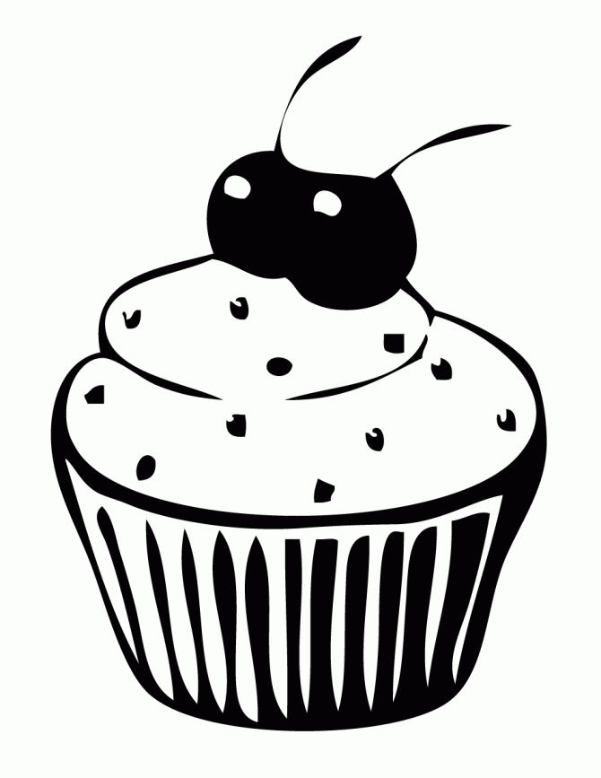 Çocuklar İçin Cup-Cake Boyama Sayfaları 
