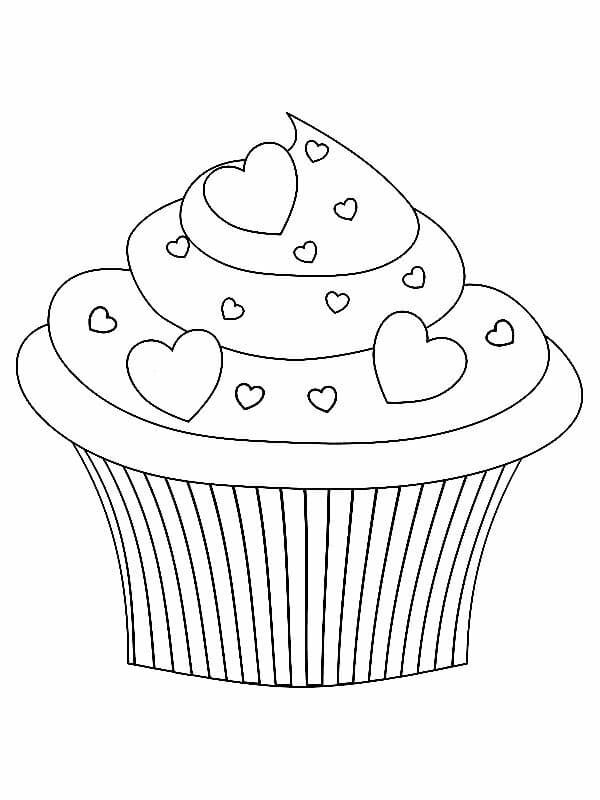 Çocuklar İçin Cup-Cake Boyama Sayfaları 