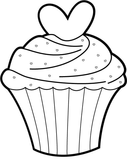 Çocuklar İçin Cup-Cake Boyama Sayfaları 