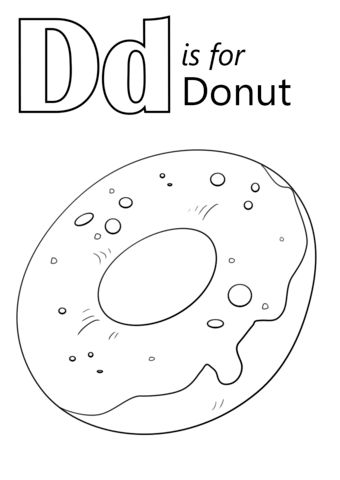 Çocuklar İçin Donat Boyama Sayfaları 