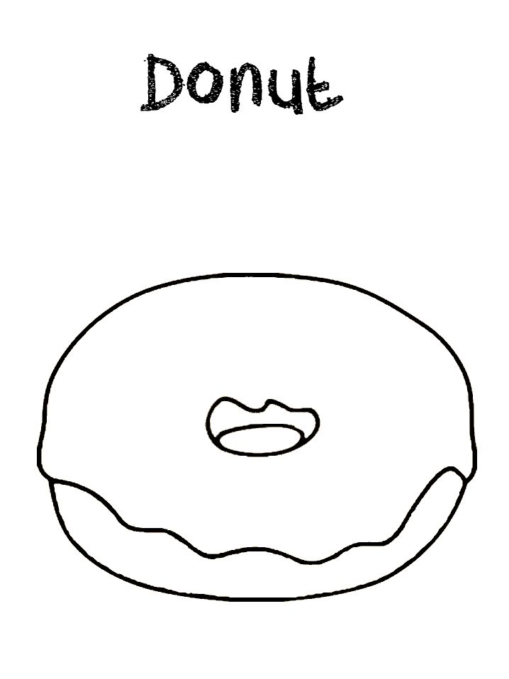 Çocuklar İçin Donat Boyama Sayfaları 