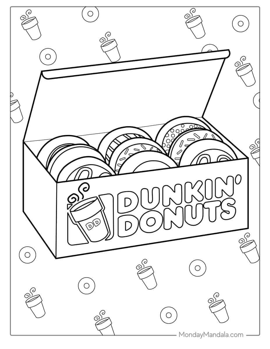Çocuklar İçin Donat Boyama Sayfaları 