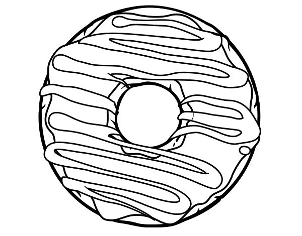 Çocuklar İçin Donat Boyama Sayfaları 