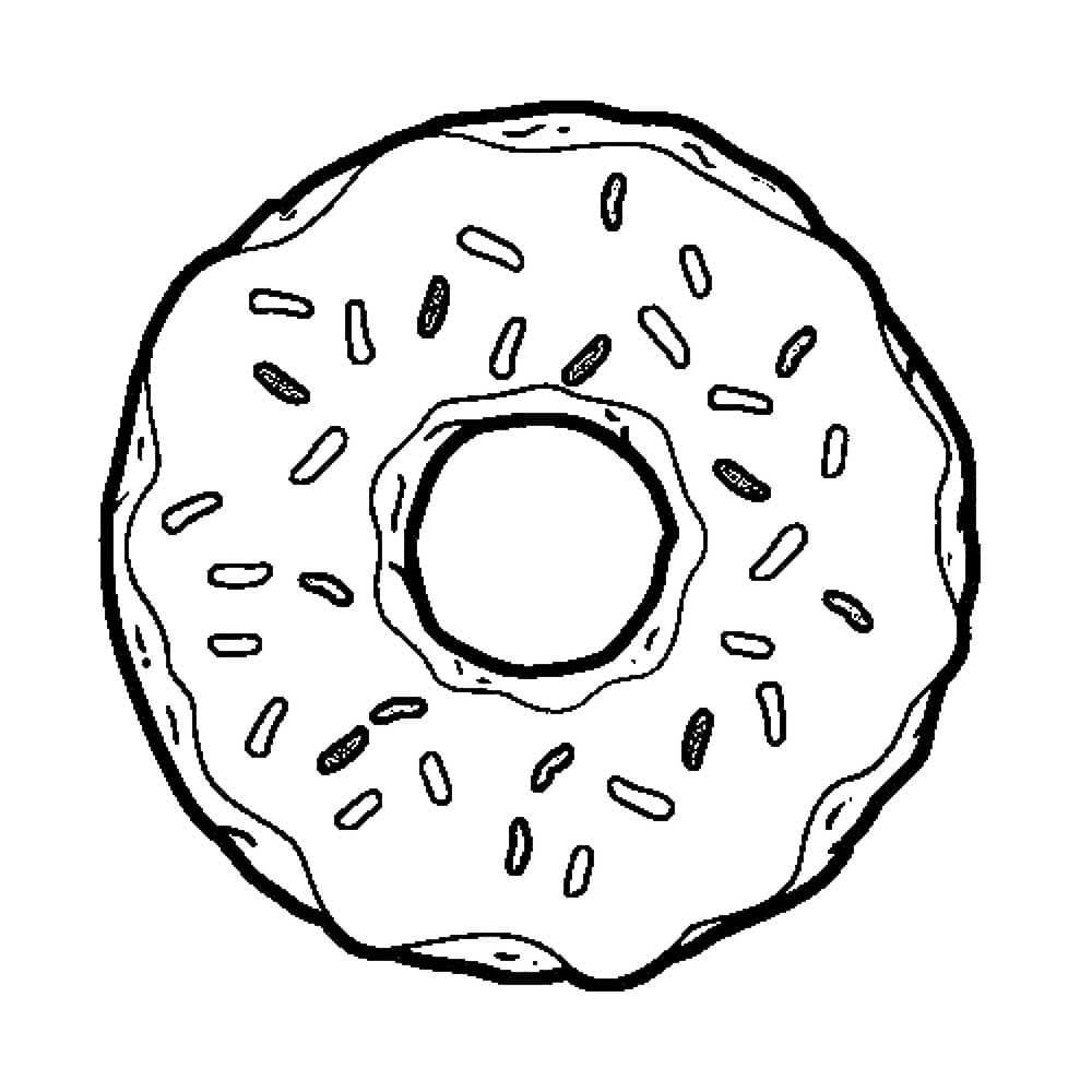 Çocuklar İçin Donat Boyama Sayfaları 
