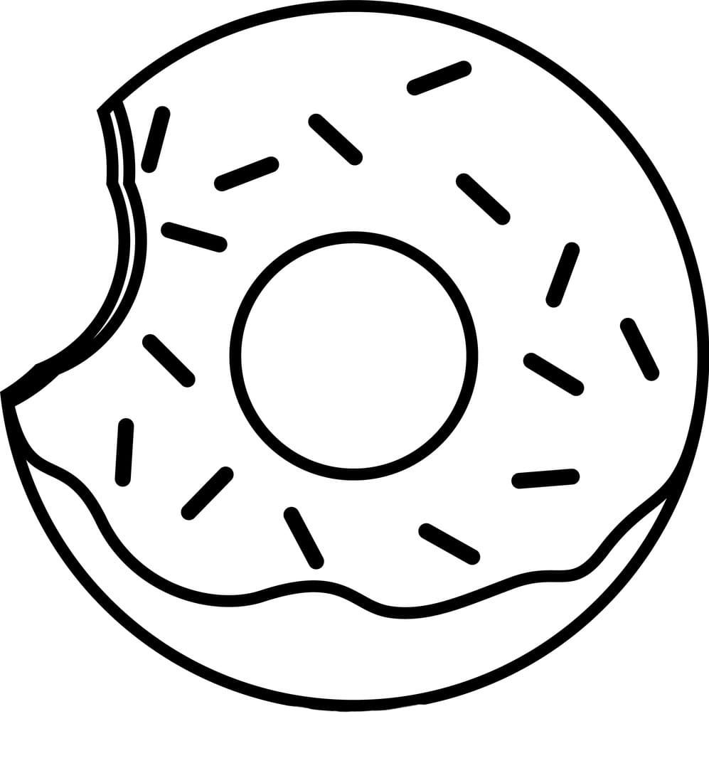 Çocuklar İçin Donat Boyama Sayfaları 