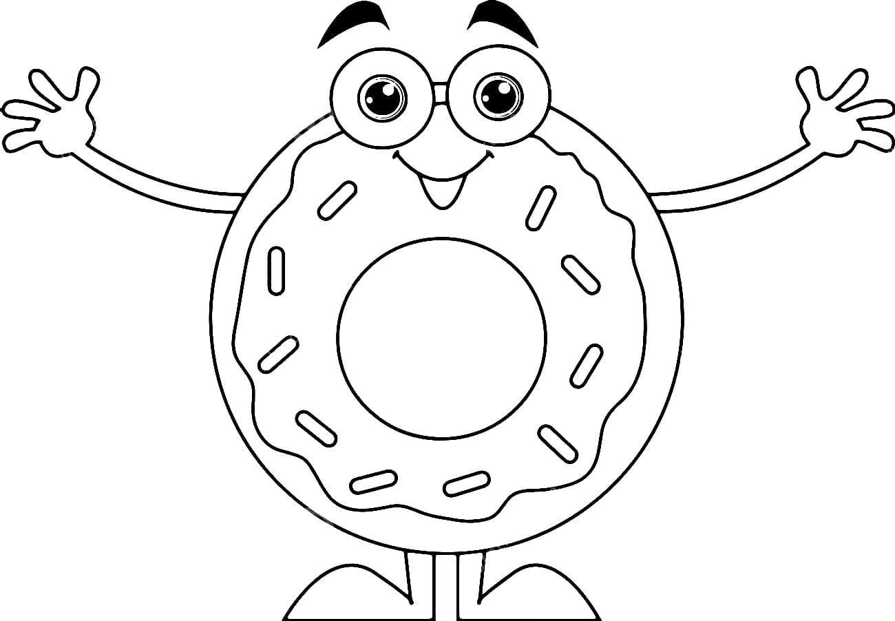 Çocuklar İçin Donat Boyama Sayfaları 