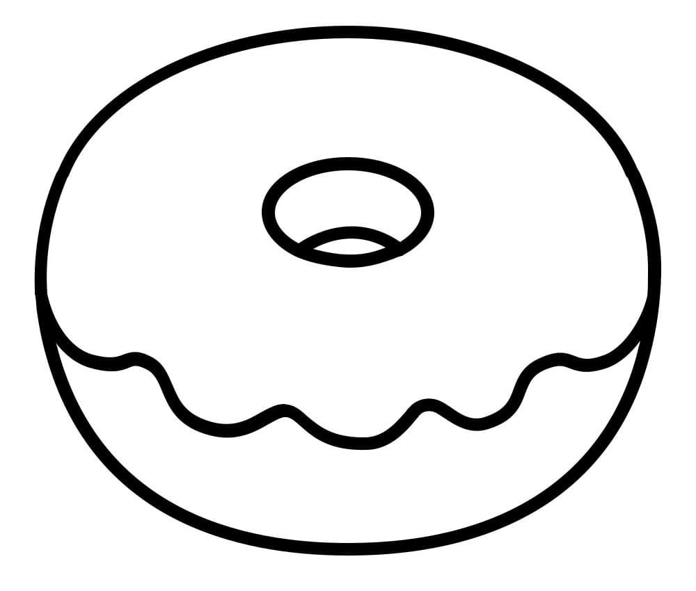Çocuklar İçin Donat Boyama Sayfaları 