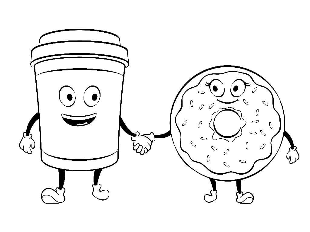 Çocuklar İçin Donat Boyama Sayfaları 