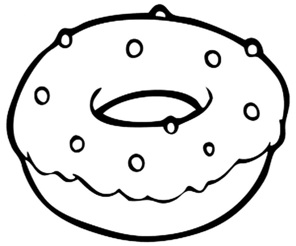 Çocuklar İçin Donat Boyama Sayfaları 