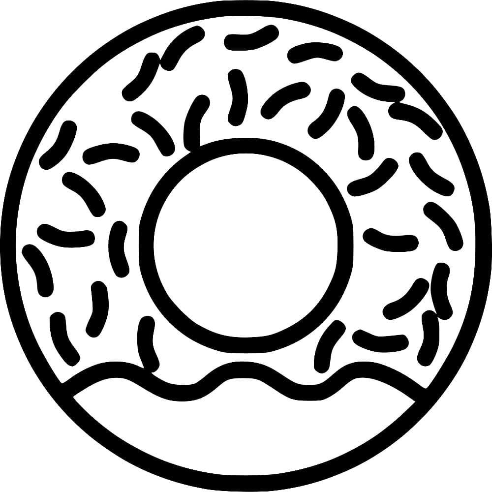 Çocuklar İçin Donat Boyama Sayfaları 
