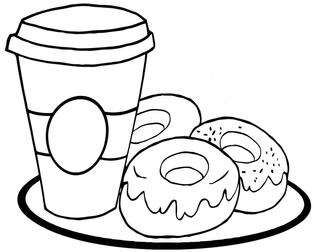 Çocuklar İçin Donat Boyama Sayfaları 