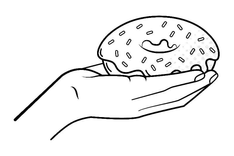 Çocuklar İçin Donat Boyama Sayfaları 